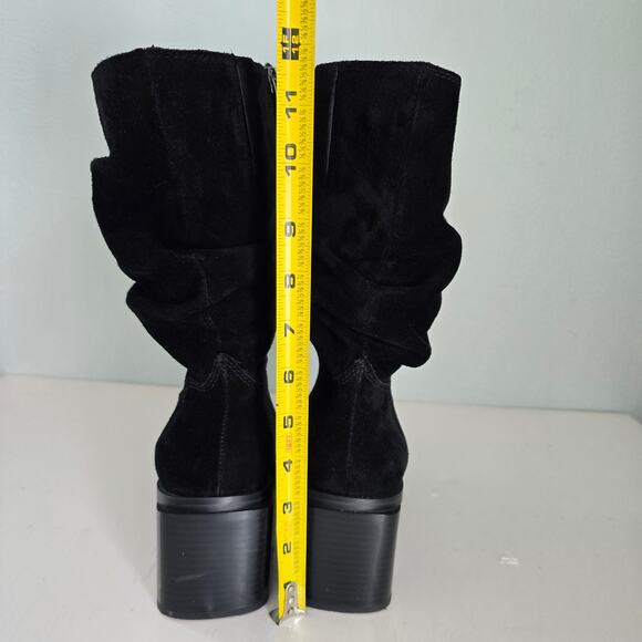 Vince Camuto Kenidra Boots Women's 8W Black Suede Slouchy Winter Western Festive - Picture 5 of 10